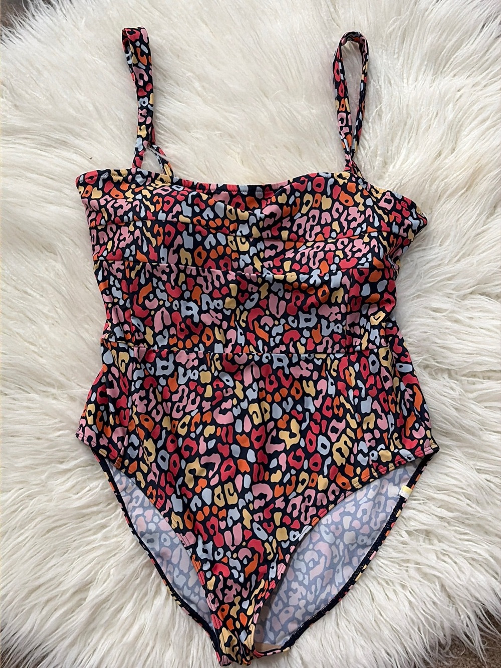 Women’s Summersalt Leopard Print One-Piece Swimsuit - Pink Multi - NEW